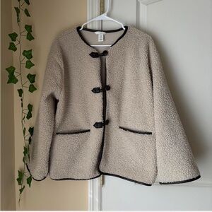 h&m teddy fleece jacket